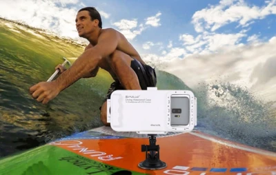 Puluz PU9100W bílé vodotěsné pouzdro na smartphone s USB-C do 45 m