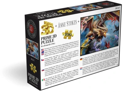 PUZZLE 3D Draci 31x23cm 100 dílků skládačka v krabici