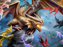 PUZZLE 3D Draci 31x23cm 100 dílků skládačka v krabici