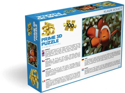 PUZZLE 3D Klaun očkatý 31x23cm 100 dílků skládačka v krabici