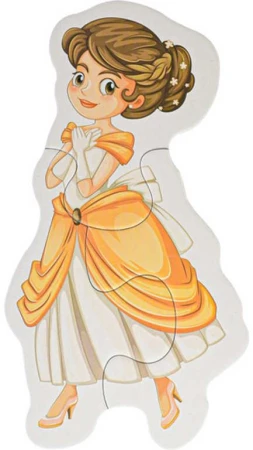 PUZZLE 6v1 Disney Princezny 18x13cm velké dílky 17ks skládačka v krabici