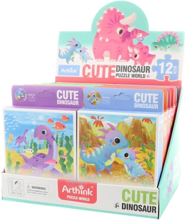 Puzzle dino baby skládačka dinosauři 12 dílků různé druhy Puzzle dino baby skládačka dinosauři 12 dílků různé druhy
