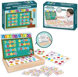 Puzzle edukační magnetické Číslice učíme se počítat v dřevěném boxu Puzzle edukační magnetické Číslice učíme se počítat v dřevěném boxu
