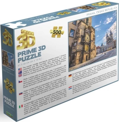 PUZZLE Prime 3D Česká Republika Praha 61x46cm 500 dílků holografické
