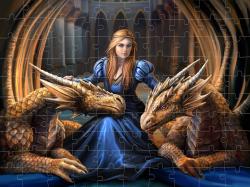 PUZZLE Prime 3D Dračí královna 31x23cm 100 dílků holografické