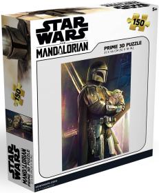 PUZZLE Prime 3D Star Wars Mandalorian 31x46cm 150 dílků holografické