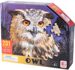 Puzzle obrysové Sova 46x44cm skládačka 231 dílků v krabičce Puzzle obrysové Sova 46x44cm skládačka 231 dílků v krabičce