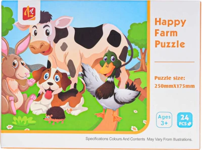 PUZZLE Zvířátka 24 dílků 25x18cm skládačka v krabici