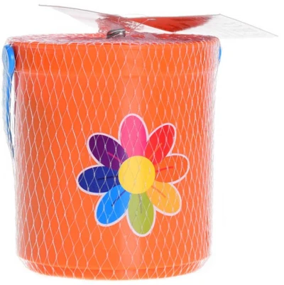 Pyramida baby skládací věžička set stohovací kalíšky 6ks v kyblíčku plast