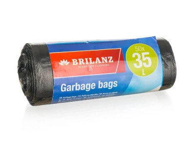 BRILANZ Pytle na odpadky 35l (50ks) 45x55cm ČER 6