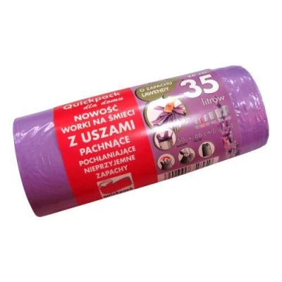 Pytle na odpadky s uchy 35l (26ks) 50x56cm s aroma LEVANDULE 8 Pytle na odpadky s uchy 35l (26ks) 50x56cm s aroma LEVANDULE 8