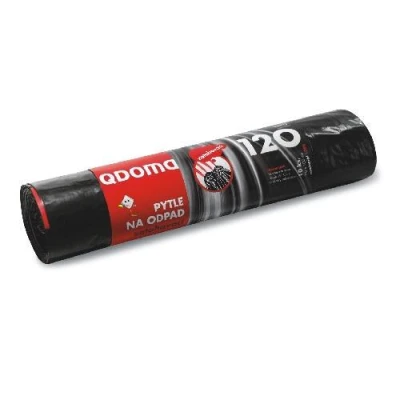 Pytle na odpadky zatahovací 120l (10ks) 70x100cm ČER 35