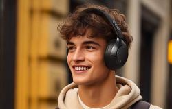 Qcy Bezdrátová sluchátka H3 pro ANC (černá)