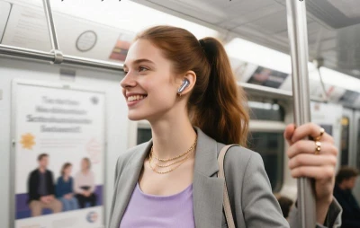 QCY MeloBuds N70 Lite (HT18) titanová TWS bezdrátová sluchátka