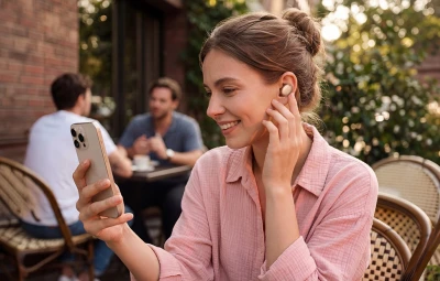 QCY MeloBuds A30 bílá bezdrátová sluchátka do uší