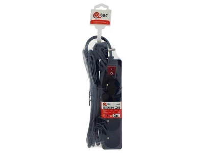 QTEC Prodlužovací kabel 4 zásuvky 3m Q-358F s vypínačem