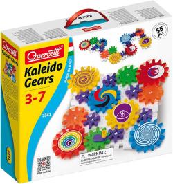 Quercetti Georello Kaleido Gears stavebnice převodová 55 dílků v krabici plast