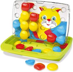 Quercetti Hra Baby Pixel Junior mozaika velké kloboučky se stojánkem cestovní