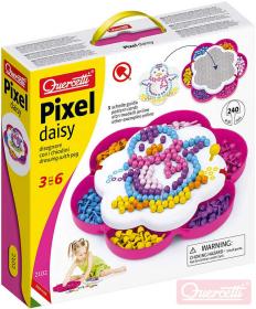 Quercetti Hra Pixel Daisy mozaika kopretina s kolíčky set 240ks + 3 předlohy Quercetti Hra Pixel Daisy mozaika kopretina s kolíčky set 240ks + 3 předlohy
