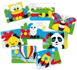 Quercetti Pixel Junior baby mozaika velké kloboučky se stojánkem cestovní