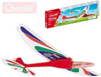 Quercetti Sirius II letadlo házecí model kluzák v krabičce