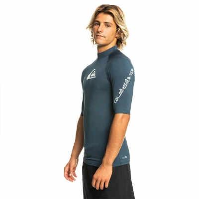 QUIKSILVER Pánské lycrové triko ALL TIME UPF50 krátký rukáv
