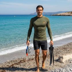 QUIKSILVER Pánské lycrové triko UFP50, dlouhý rukáv