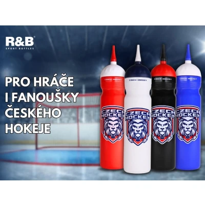R&B Český Lev sportovní lahev s hubicí modrá