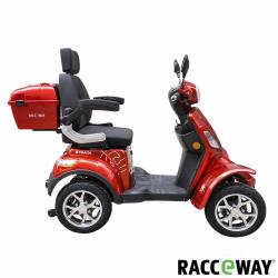 RACCEWAY Elektrický štvorkolový vozík Strada Electric Scooter vínový lesk + zľava 1500,- na príslušenstvo