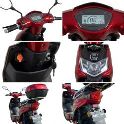 RACCEWAY Elektroskútr E-fichtl červený-lesklý s baterií 20Ah + sleva 1500,- na příslušenství