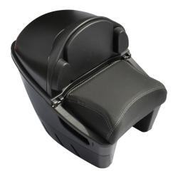 RACCEWAY Zadní kufr se sedlem a nosičem k elektroskútru Pařez černý