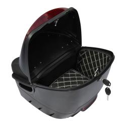 RACCEWAY Zadní kufr se sedlem a nosičem k elektroskútru Pařez černý