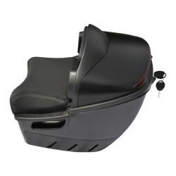 RACCEWAY Zadní kufr se sedlem a nosičem k elektroskútru Pařez černý