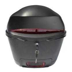 RACCEWAY Zadní kufr se sedlem a nosičem k elektroskútru Pařez černý