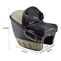 RACCEWAY Zadní kufr se sedlem a nosičem k elektroskútru Pařez černý