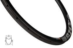 Force Ráfek GRAVEL plášťový KARBON 40mm, 24děr