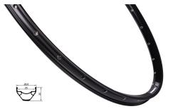 REMERX Ráfek E-ROCKY 622x25 28děr, černý REMERX Ráfek E-ROCKY 622x25 28děr, černý