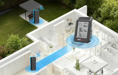 RainPoint BALDRTHERM B0596WT2H2P-V1 černá solární meteorologická stanice