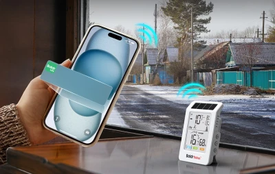 RainPoint BALDRTHERM HCS596WB bílý solární Wi-Fi termohygrometr