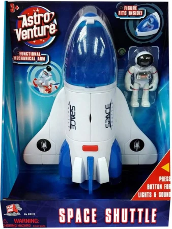 Raketoplán vesmírný set s kosmonautem na baterie Světlo Zvuk