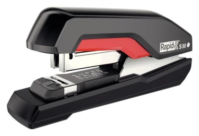 Rapid stolní sešívačka Supreme S50 SuperFlatClinch, 50 listů, černá/červená