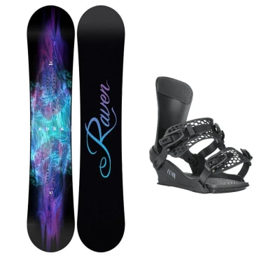 Raven Aura dámský snowboard + Gravity Fenix black snowboardové vázání Raven Aura dámský snowboard + Gravity Fenix black snowboardové vázání