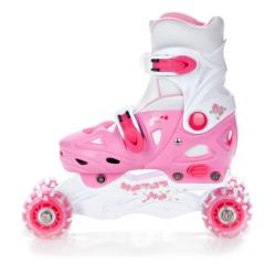 Raven Balloon růžové 4v1 dětské kolečkové brusle POUZE EU 29-32 (VÝPRODEJ)