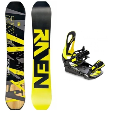 Raven Barracuda Carbon Lime snowboard + Raven S230 lime vázání Raven Barracuda Carbon Lime snowboard + Raven S230 lime vázání