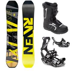 Raven Barracuda Carbon Lime snowboard + Raven Fastec FT360 black viazanie + Raven Target ATOP obuv