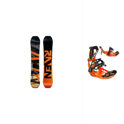 Raven Barracuda Carbon Orange snowboard + Raven RAGE Fastec FT360 orange vázání