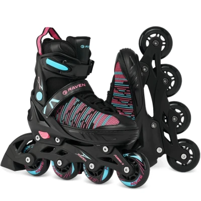 Raven Cande Black/Blue/Pink brusle dětské brusle 2v1