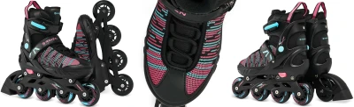 Raven Cande Black/Blue/Pink dětské inline brusle