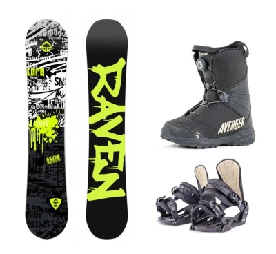 Raven Core Junior CAP dětský snowboard + Beany Junior vázání + Beany Avenger BS boty Raven Core Junior CAP dětský snowboard + Beany Junior vázání + Beany Avenger BS boty