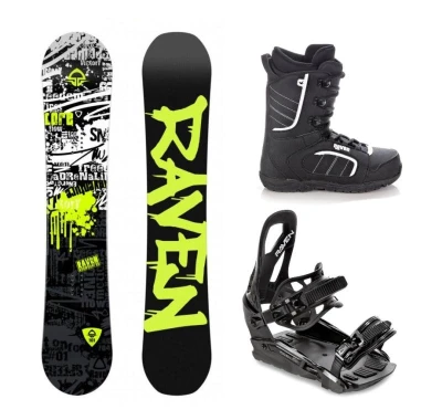 Raven Core Junior CAP dětský snowboard + Raven S230 Black vázání + Raven Target obuv Raven Core Junior CAP dětský snowboard + Raven S230 Black vázání + Raven Target obuv